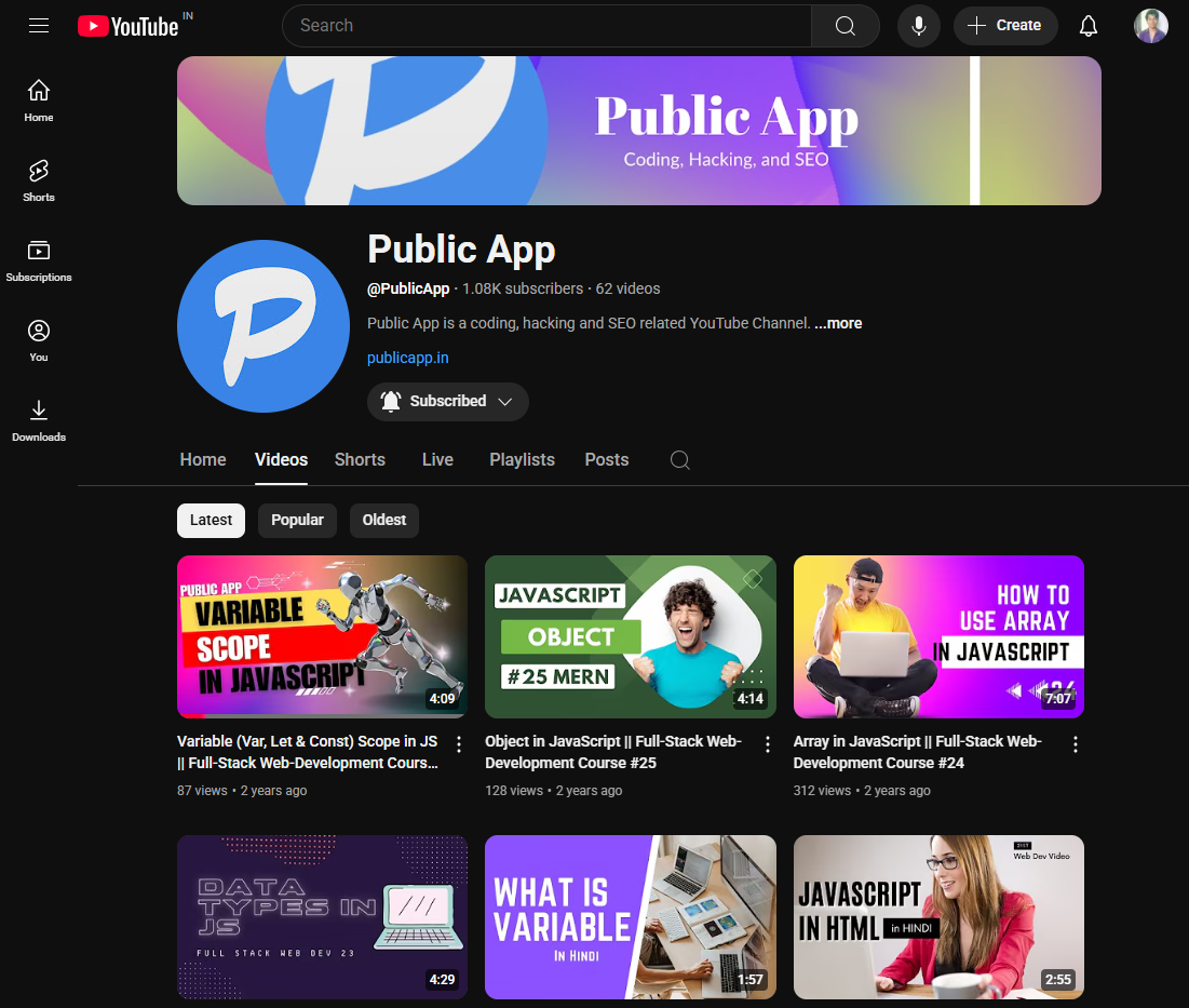 Public App YouTube